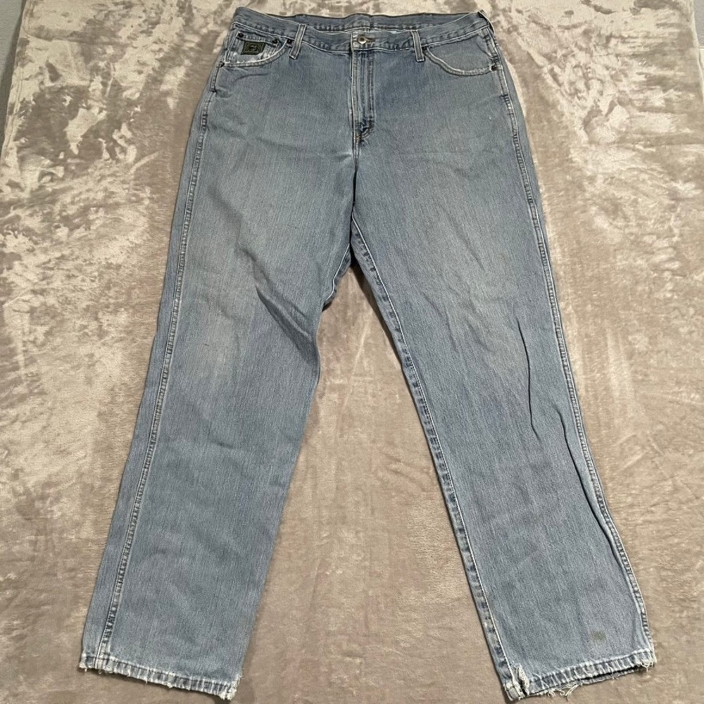 Cinch Jeans Mens 38x34 Blue Denim Green Label Western Rodeo Cowboy Pants Bootcut